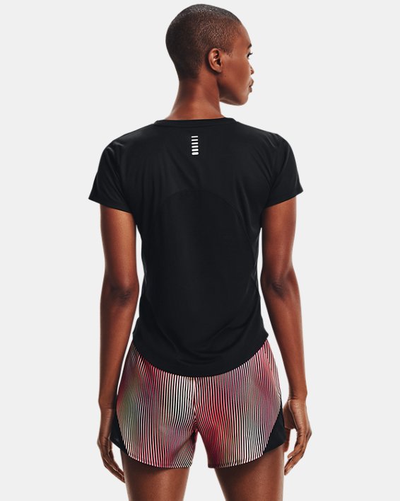 Camiseta de manga corta UA Long Run Graphic para mujer, Black, pdpMainDesktop image number 1